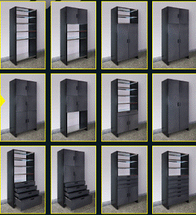 Add shelves, drawers or doors