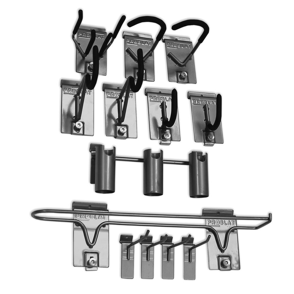 2 12-Pack Proslat 13002 4-Inch Steel Hooks Designed PVC Slatwall